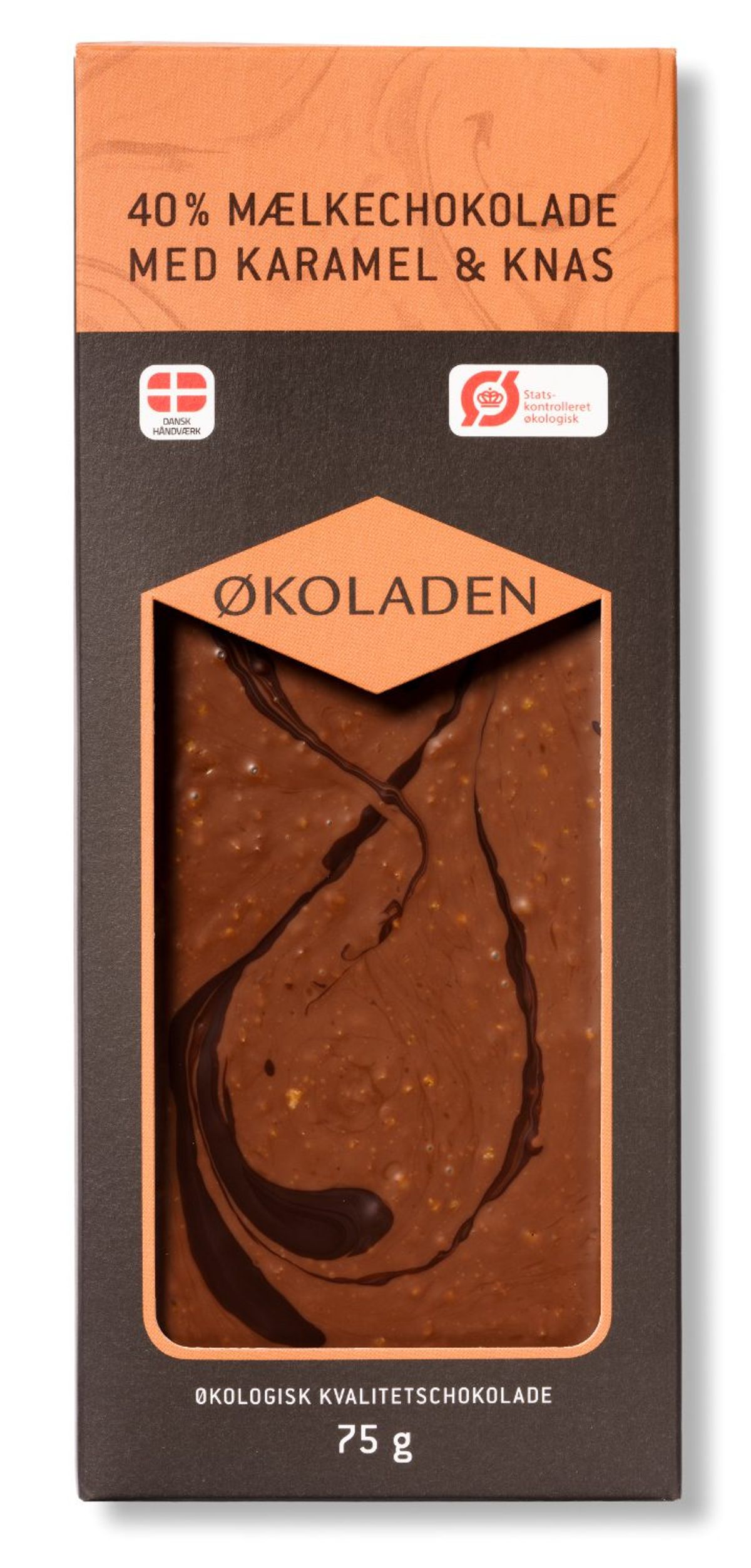 40% Mælkechokolade med Karamel &amp; Knas