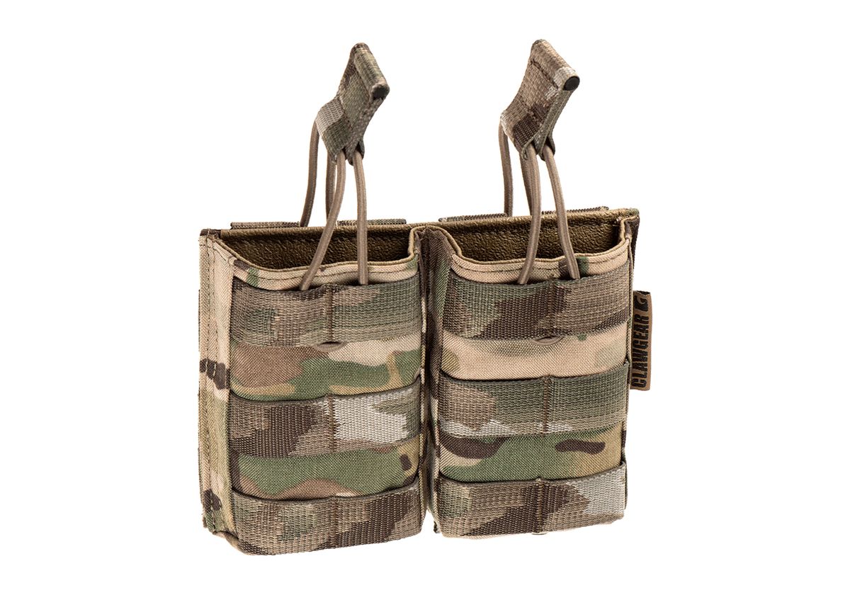 5.56MM OPEN DOUBLE MAG POUCH MULTICAM - CLAWGEAR