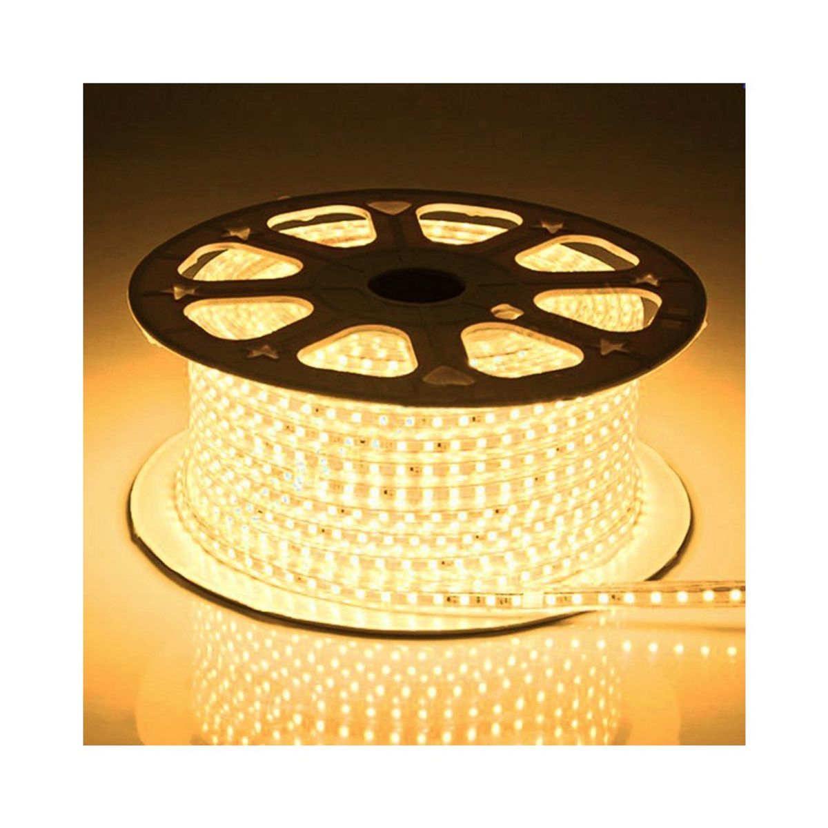 5 m. vandtæt LED strip (Type Q) - 230V, IP67, 120 LED, 6W pr. meter - Kulør : Neutral