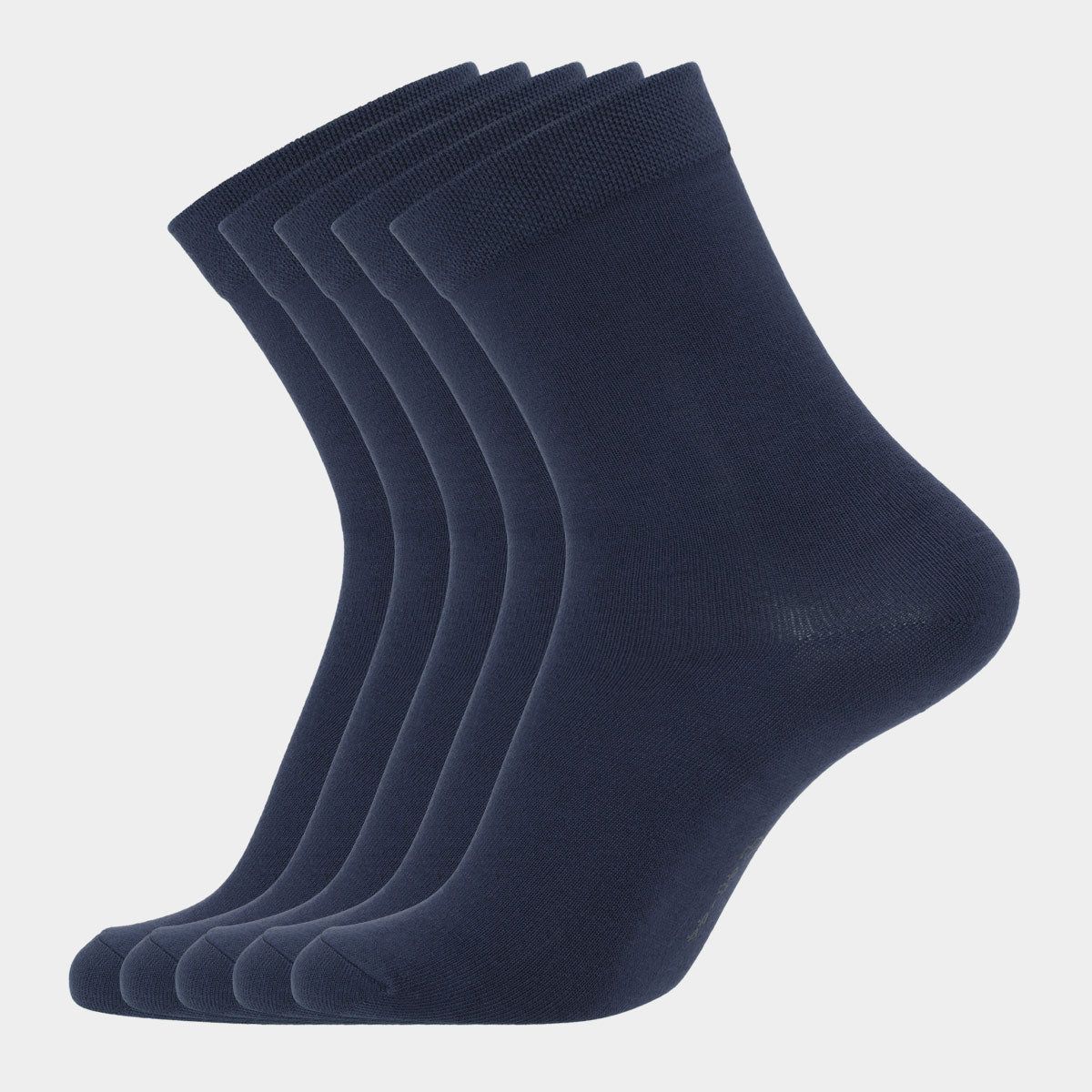 5 par navy bambus strømper unisex fra Copenhagen Bamboo, 34-39