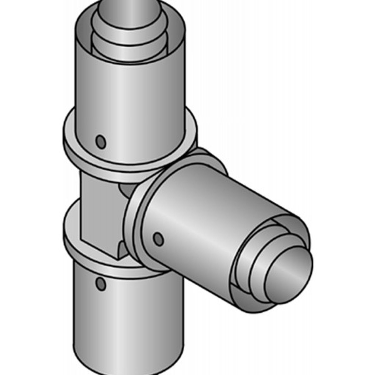 5 stk Uponor S-Press tee reduktion PPSU 25-20-20