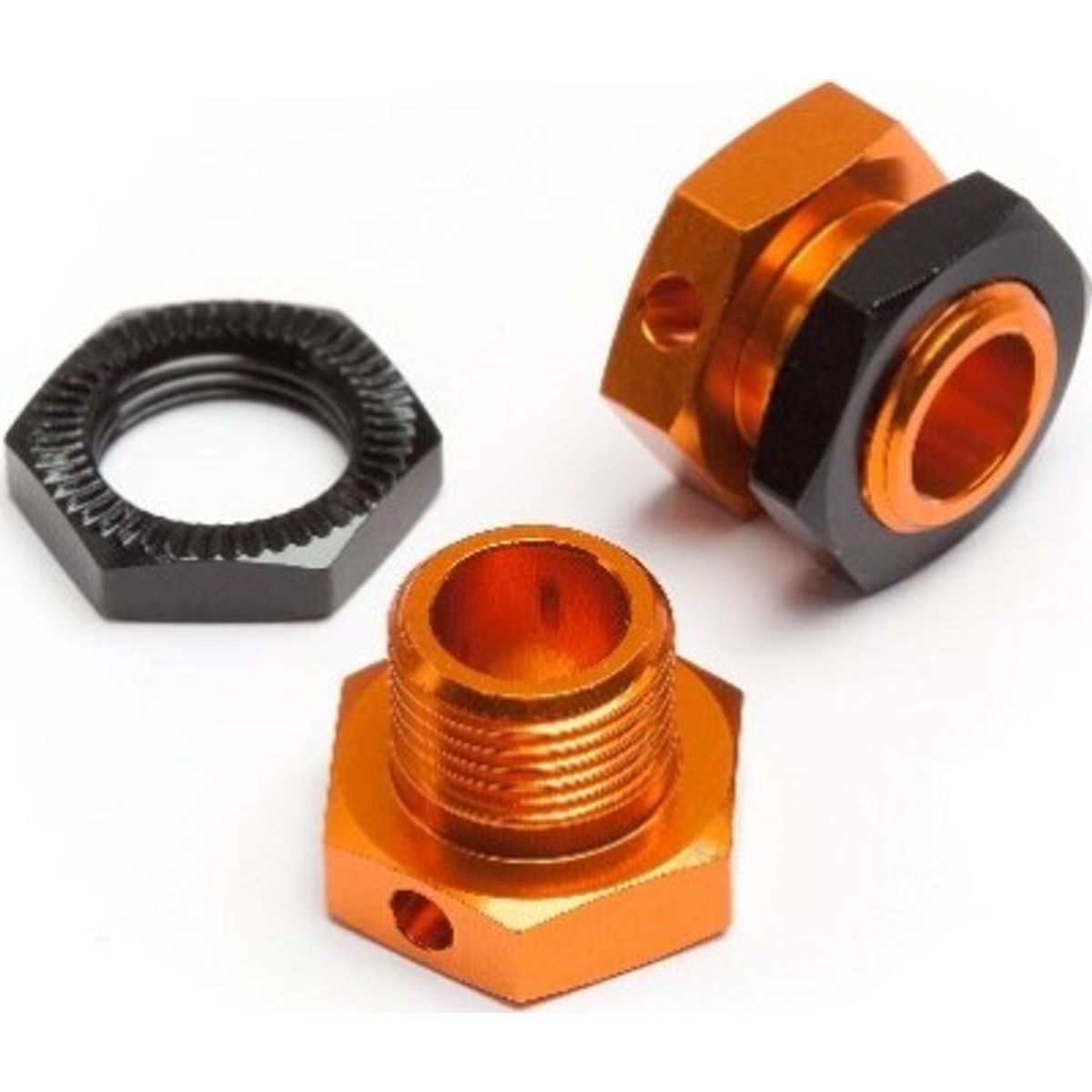 5mm Hex Wheel Adapters Trophy Buggy (orange/black) - Hp101785 - Hpi Racing