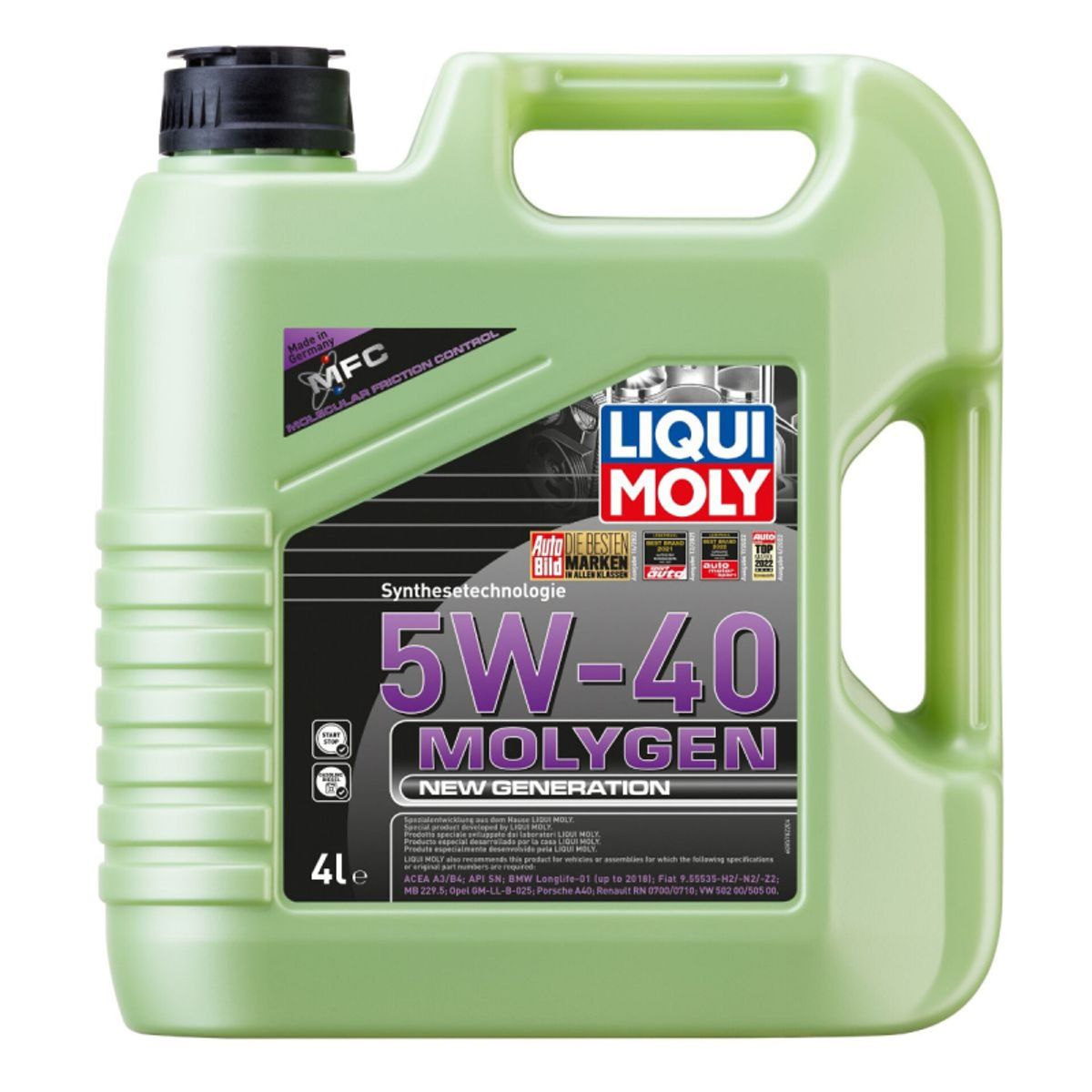 5W40 Molygen New generation motorolie fra Liqui Moly, i 4l dunk