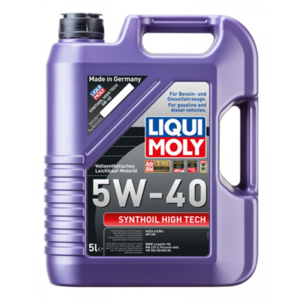 5W40 Motorolie Synthoil High Tech fra Liqui Moly, i 5l dunk