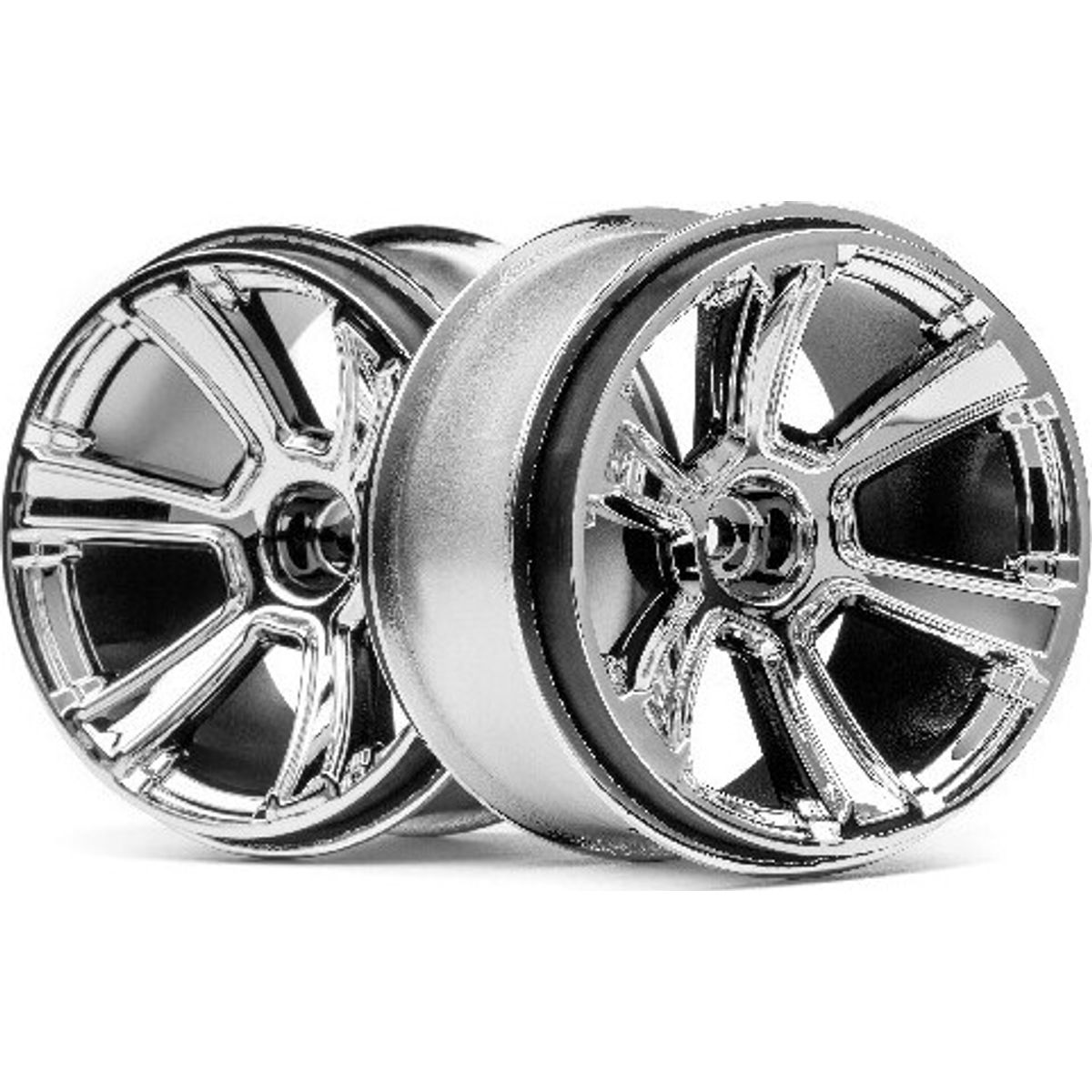 6-shot Mt Wheel (chrome/2pcs) - Hp115324 - Hpi Racing