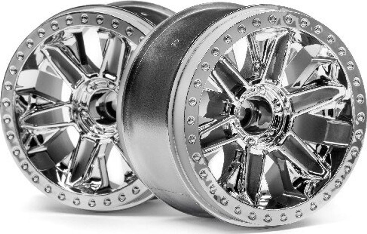 6-shot St Wheel (chrome/2pcs) - Hp116736 - Hpi Racing