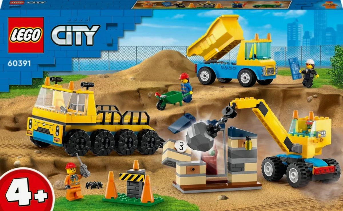 60391 LEGO City Great Vehicles Entreprenørmaskiner og nedrivningskran