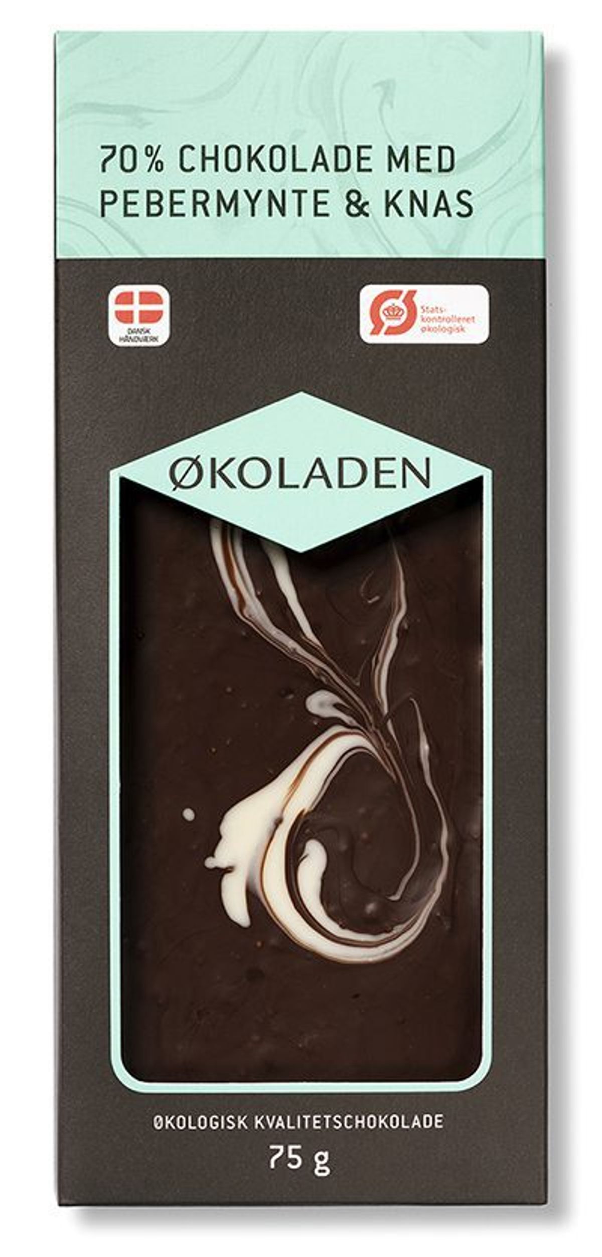 70% Chokolade Med Pebermynte &amp; Knas