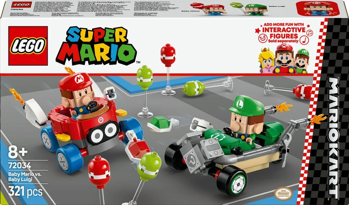 72034 Super Mario Mario Kart&trade; Baby Mario mod Baby Luigi