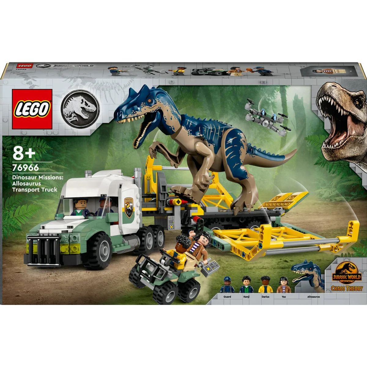 76966 LEGO Jurassic World Dinosaurmissioner: Allosaurus-transportvogn