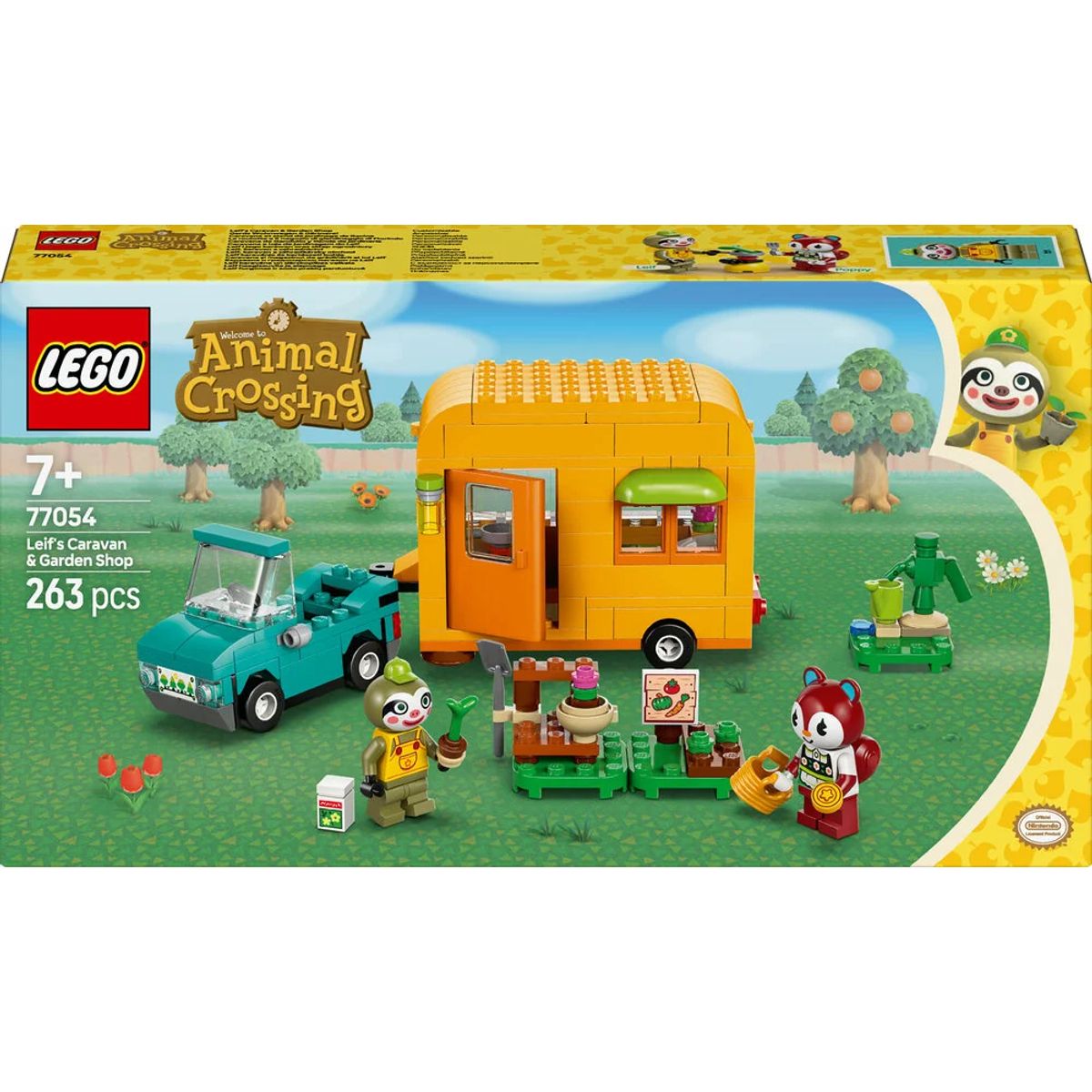 77054 Animal Crossing Leif med campingvogn og havebutik