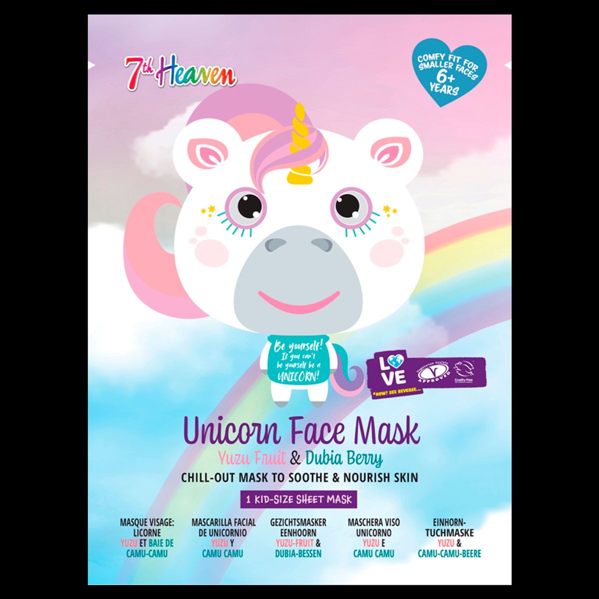 7th Heaven Unicorn Face Sheet Mask For Kids (1 stk)