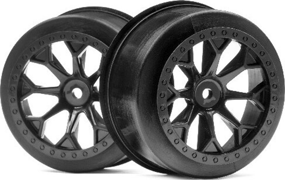 8-shot Sc Wheel (black/2pcs) - Hp116521 - Hpi Racing