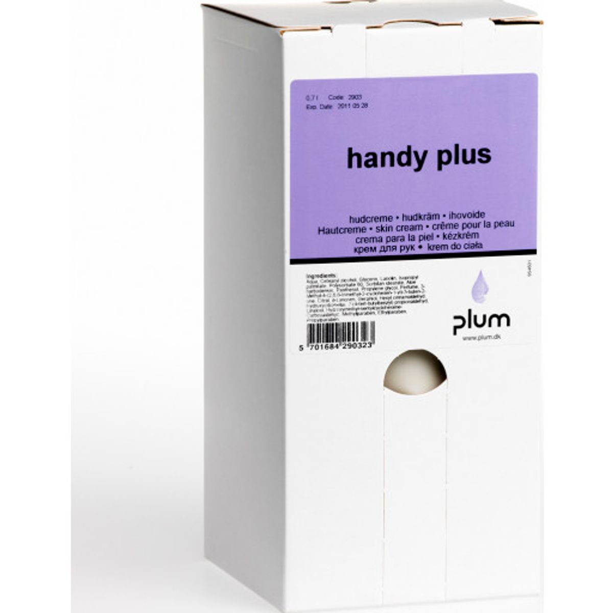 8 stk Plum Handy Plus hudcreme, med parfume, 700 ml