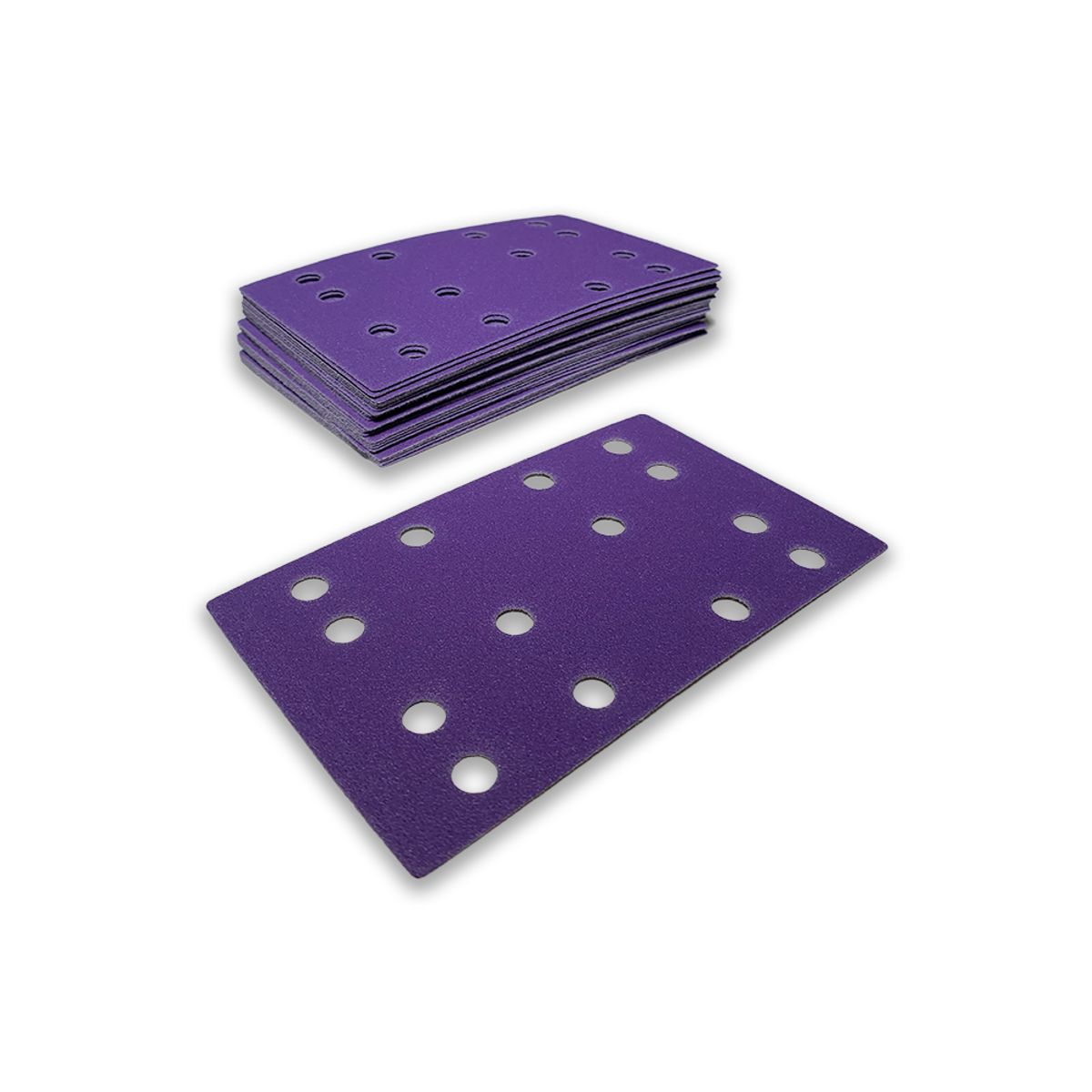 80x133mm Sandpapir i ark 25 stk. - Cool Violet Korn P120