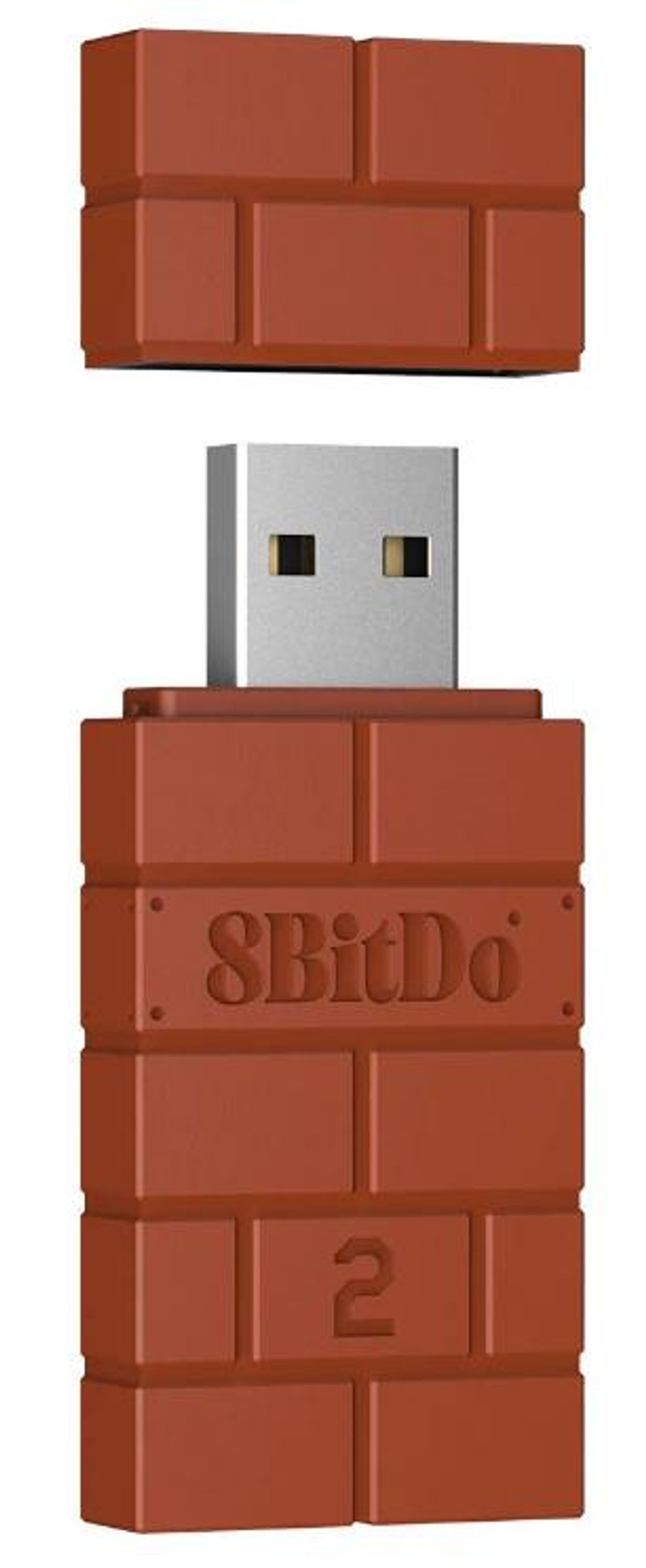 8BitDo USB Trådløs Adapter 2 Brun