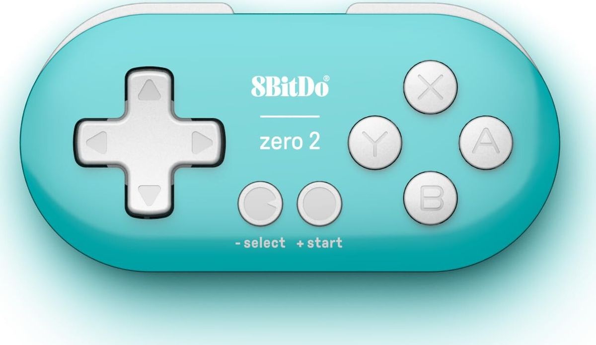 8bitdo - Zero 2 - Controller Til Pc Switch Android Mac - Turkisblå