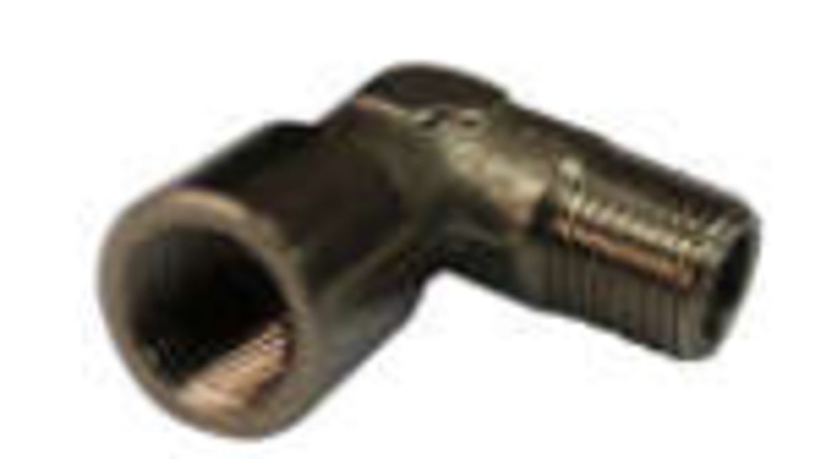 90 Graders Fitting Connector, Hun med 1/8 NPT gevind