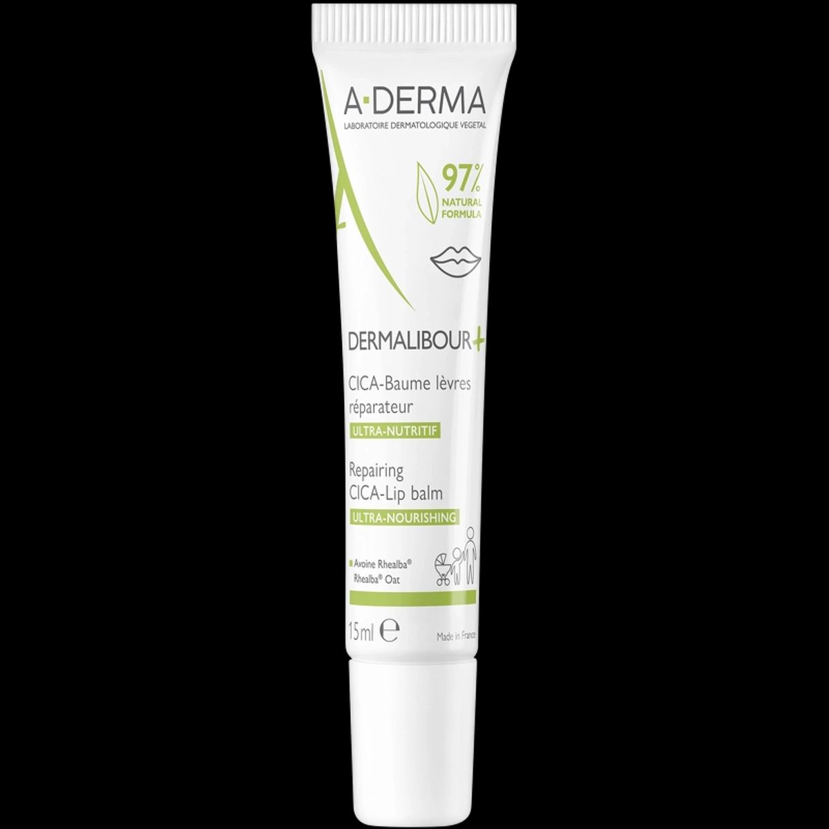 A-DERMA Dermalibour+ Repairing CICA-Lip Balm 15 ml