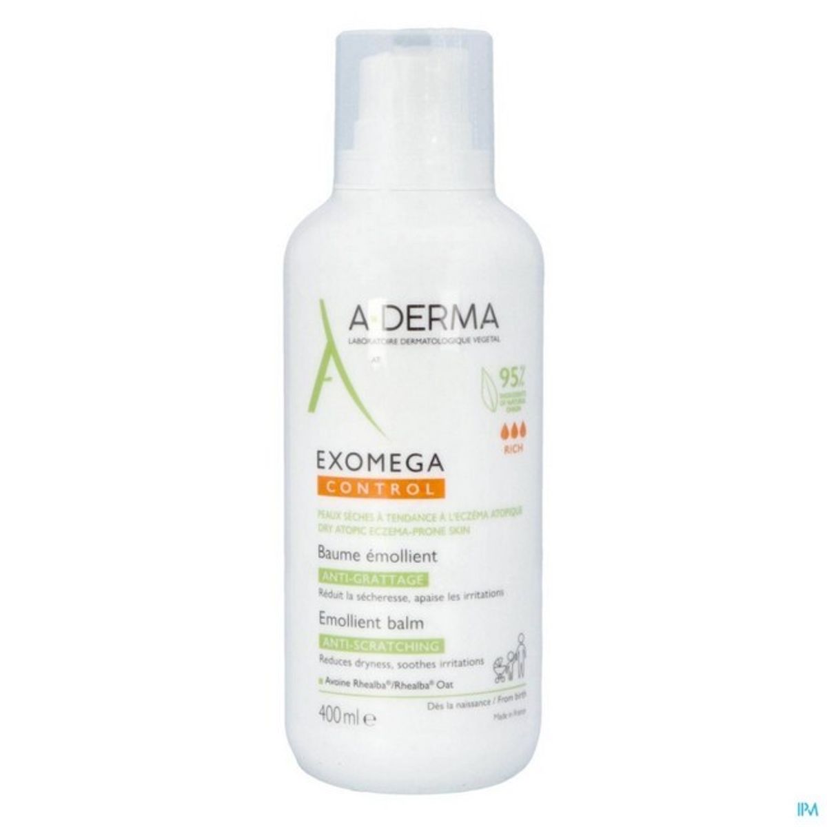 A Derma - Exomega Control Emollient Balm - 400 ml