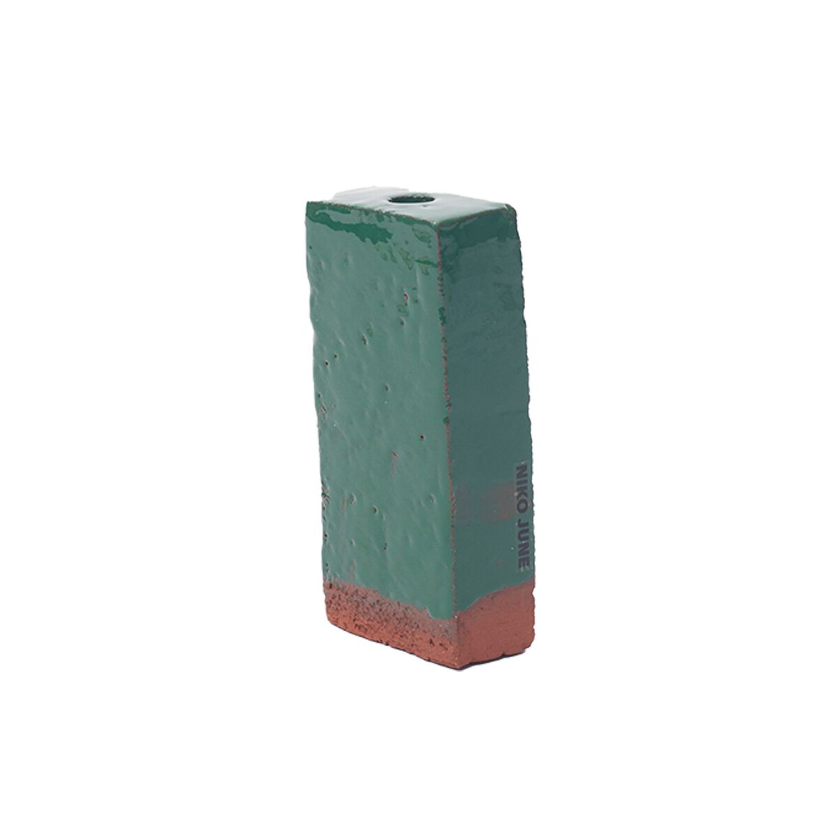 A Single Brick Candle Holder, green fra NIKO JUNE