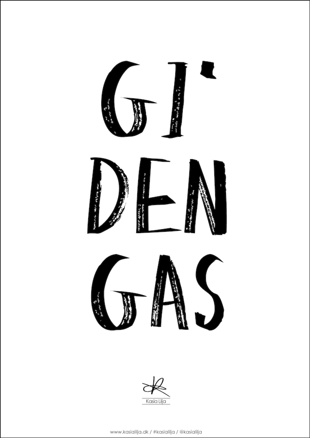 A4 Plakat - Gi' Den Gas