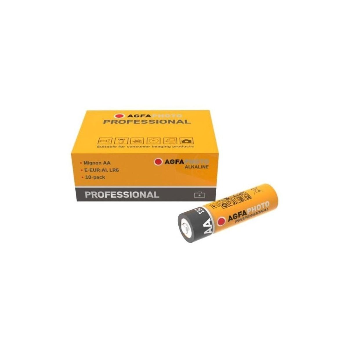 AA 10-pak AgfaPhoto Professional batteri - Alkaline, 1,5V