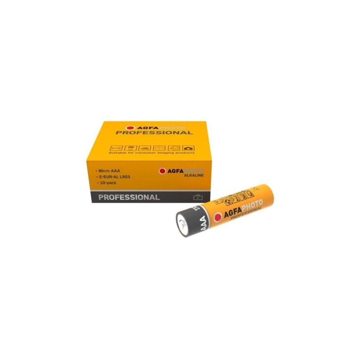 AAA 10-pak AgfaPhoto Professional batteri - Alkaline, 1,5V