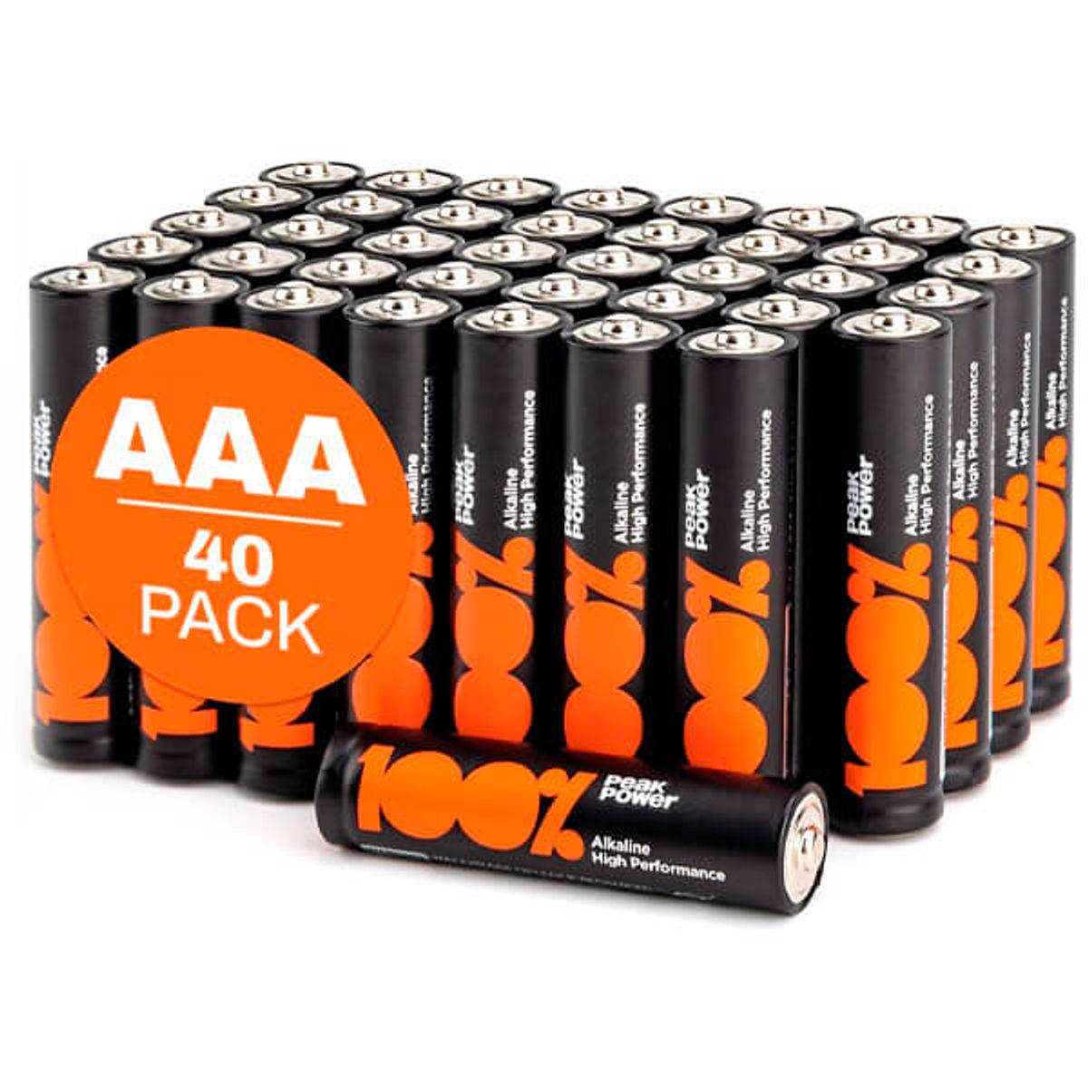 AAA batterier / Peak Power / 40 stk / Billige batterier