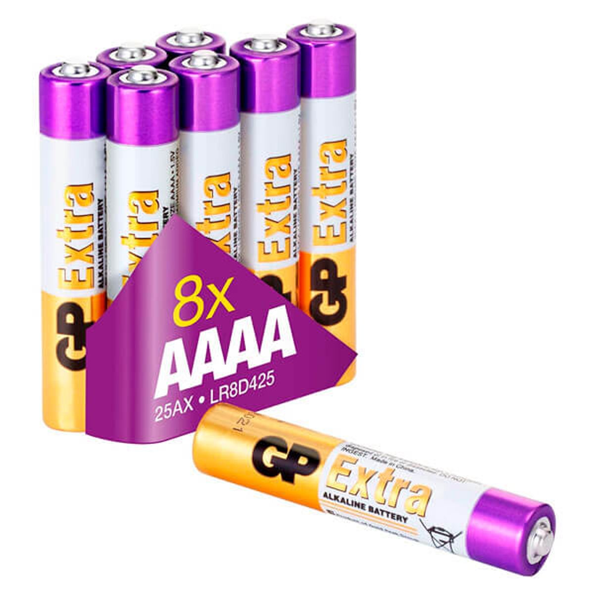 AAAA batterier / LR61 / GP EXTRA / 8 stk