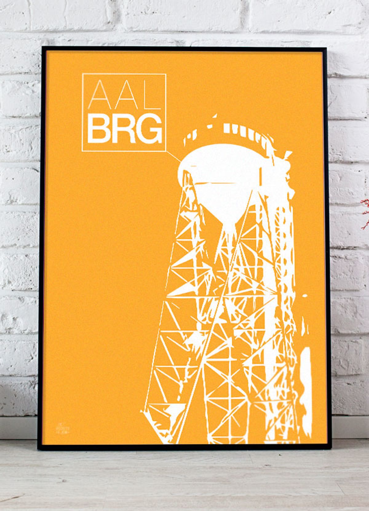 Aalborg-plakat med Aalborg tårnet (stor) - 21 x 29,7 (A4) Kr. 199,-