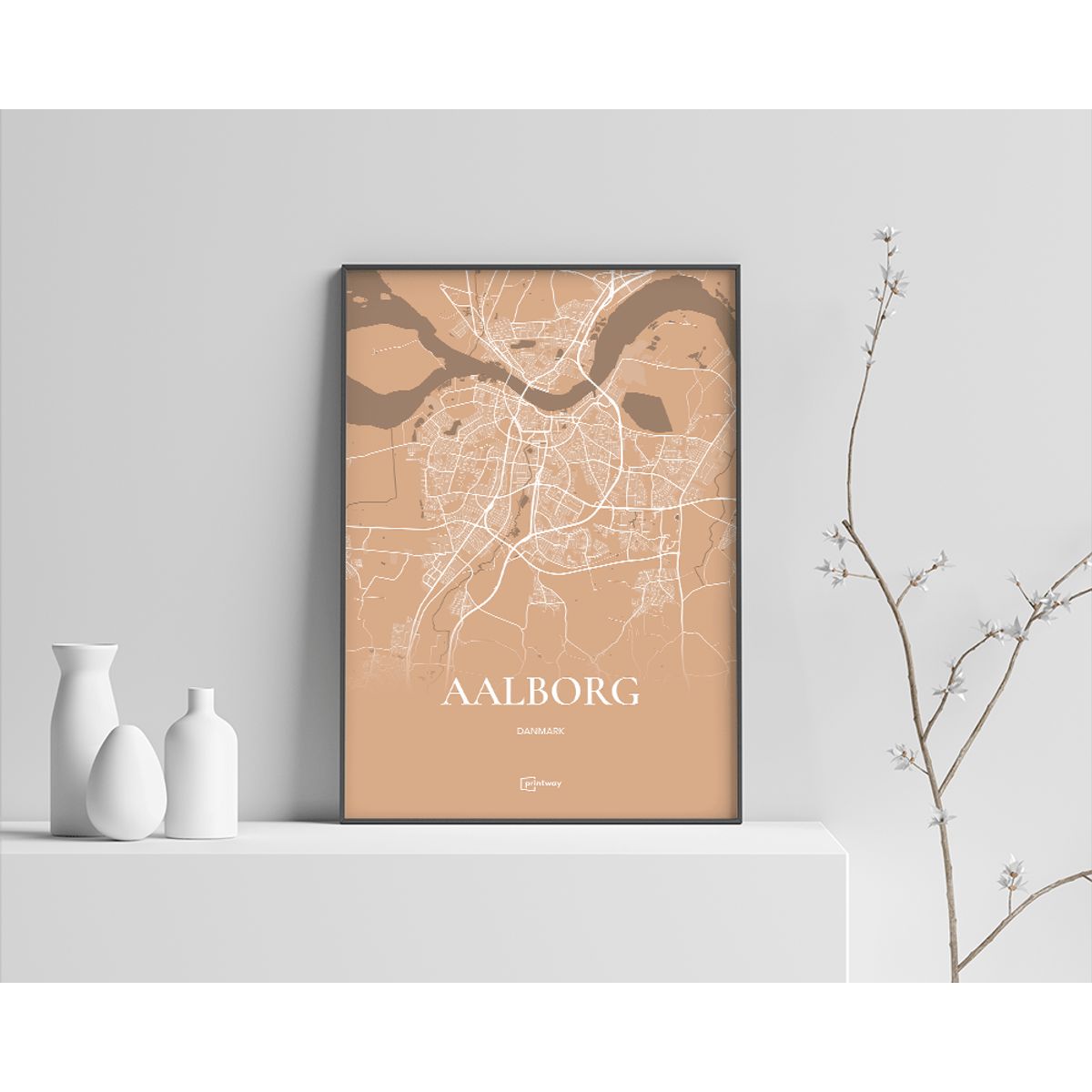 Aalborg Plakaten Fuldt kort Guld 42×60 cm (A2)