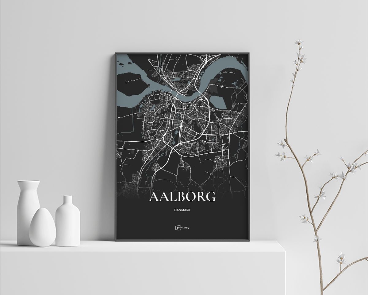 Aalborg Plakaten Fuldt kort Sort 42×60 cm (A2)