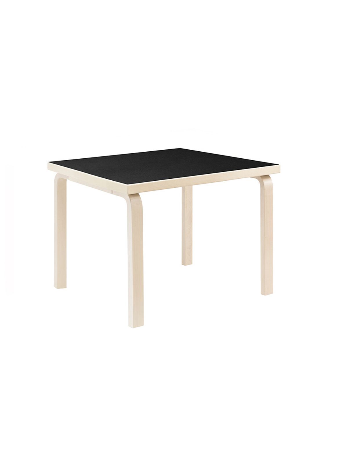 Aalto Children's Table Square fra Artek (Sort Linoleum)