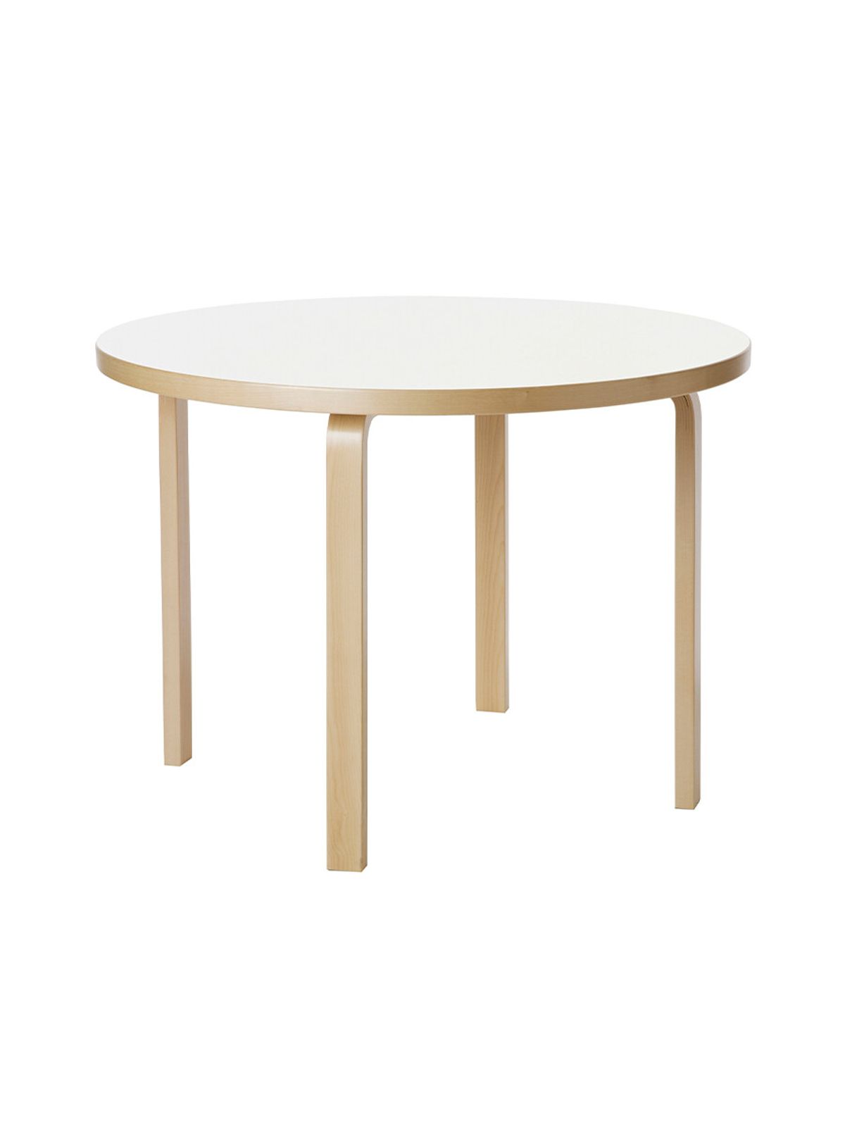 Aalto Table Round, Ø100 cm fra Artek (Hvid Laminat)