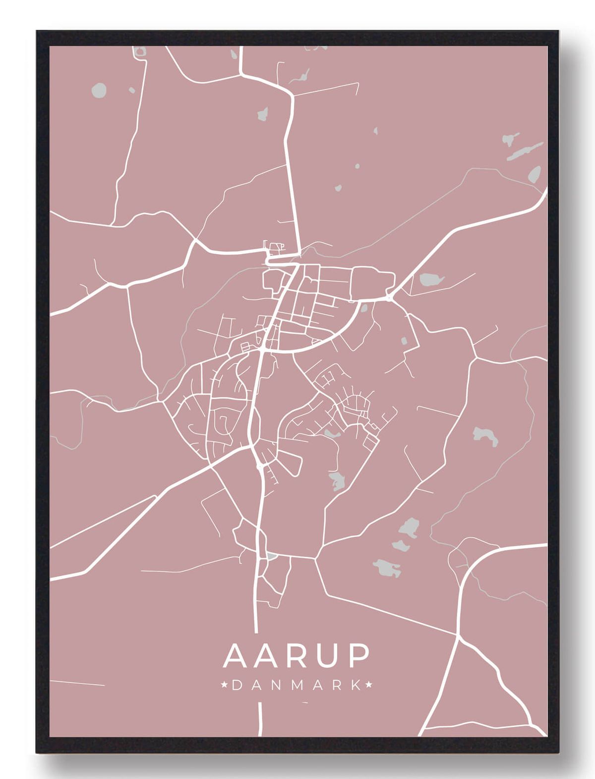 Aarup plakat - rosa (Størrelse: S - 21x29,7cm (A4))