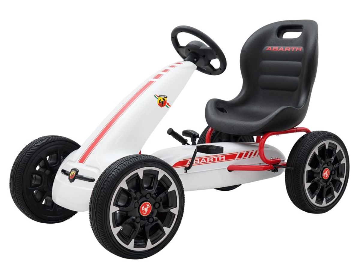 Abarth Pedal GoKart til børn 3-8 år, Hvid