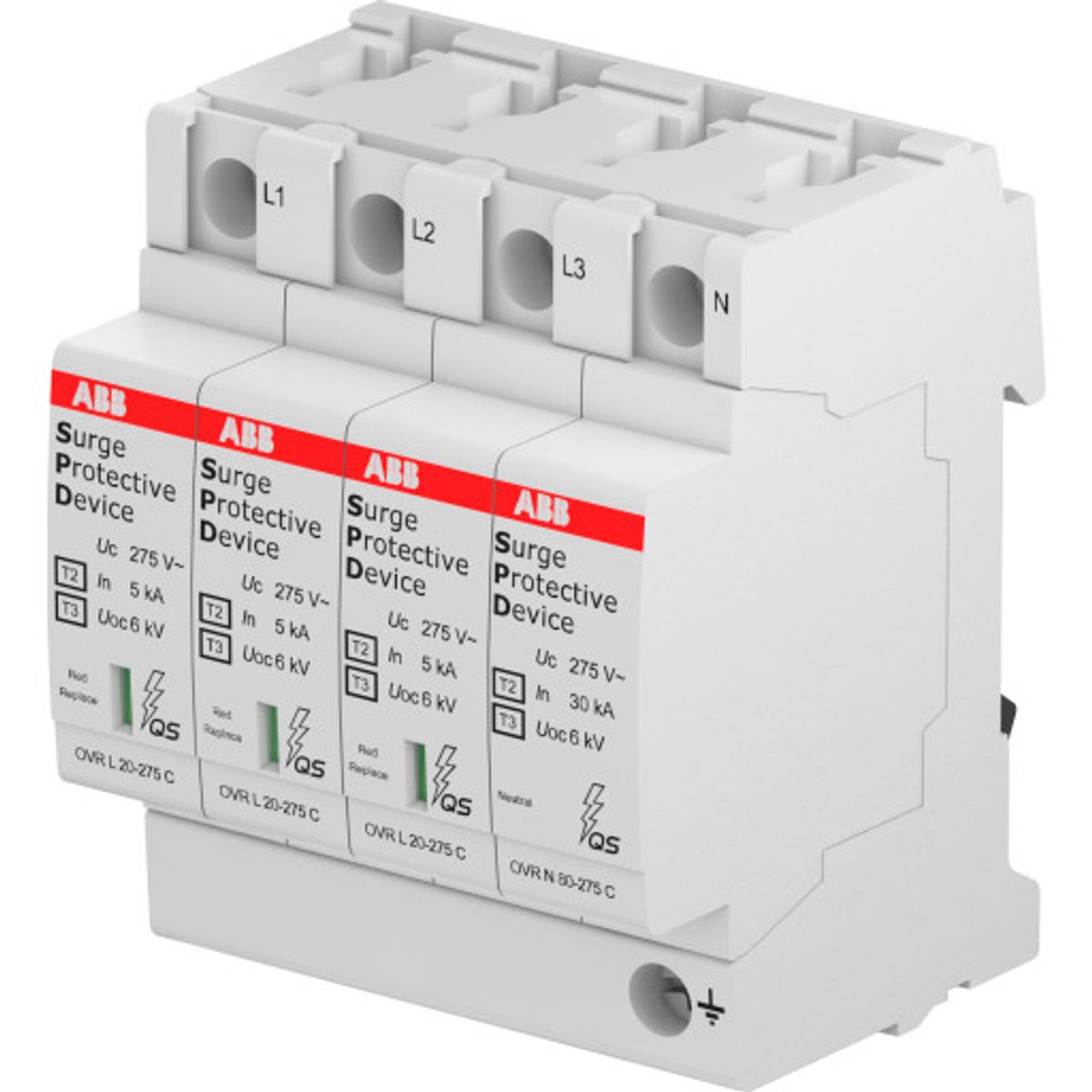 ABB transientbeskyttelse type 2, 3P+N, 40kA