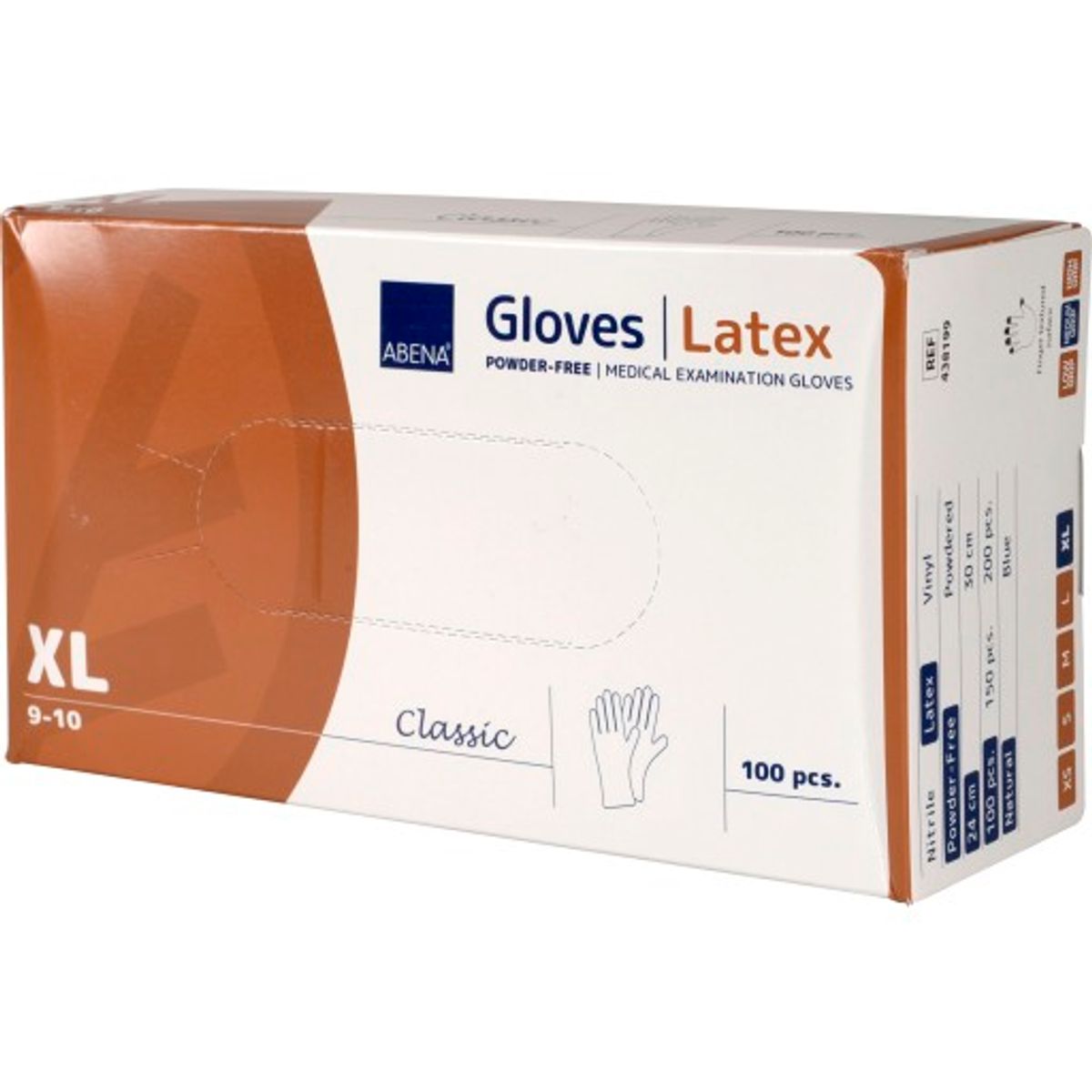 Abena Classic latexhandsker, str. XL, 100 stk.