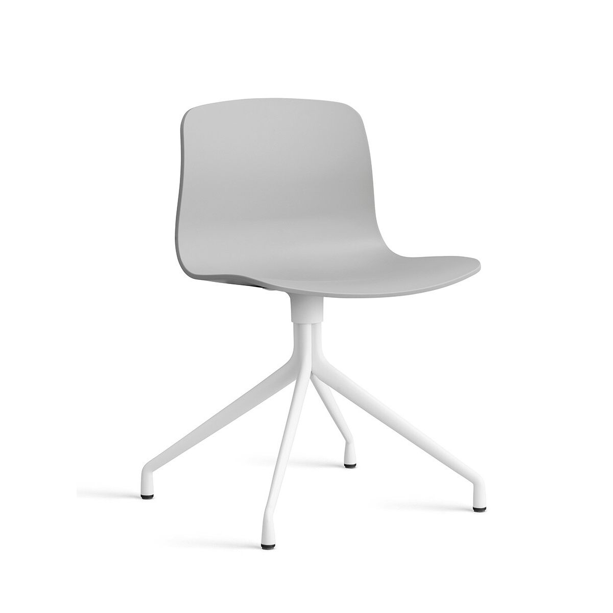 About a Chair AAC 10 fra Hay (Concrete grey, Hvid pulverlakeret aluminium)