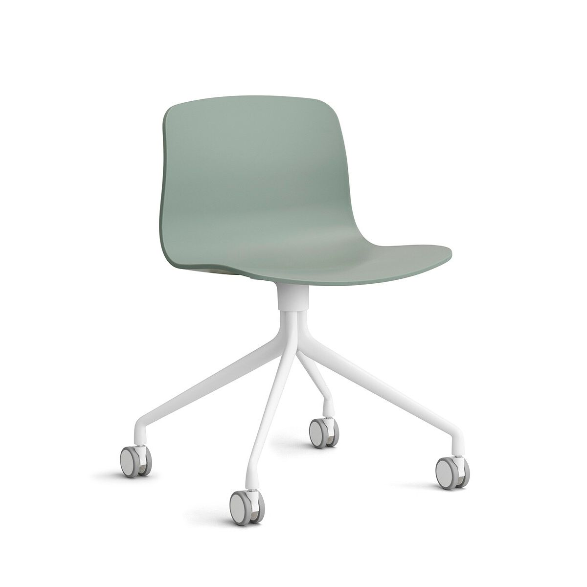 About a Chair AAC 14 fra Hay (Hvid pulverlakeret aluminium, Fall Green)