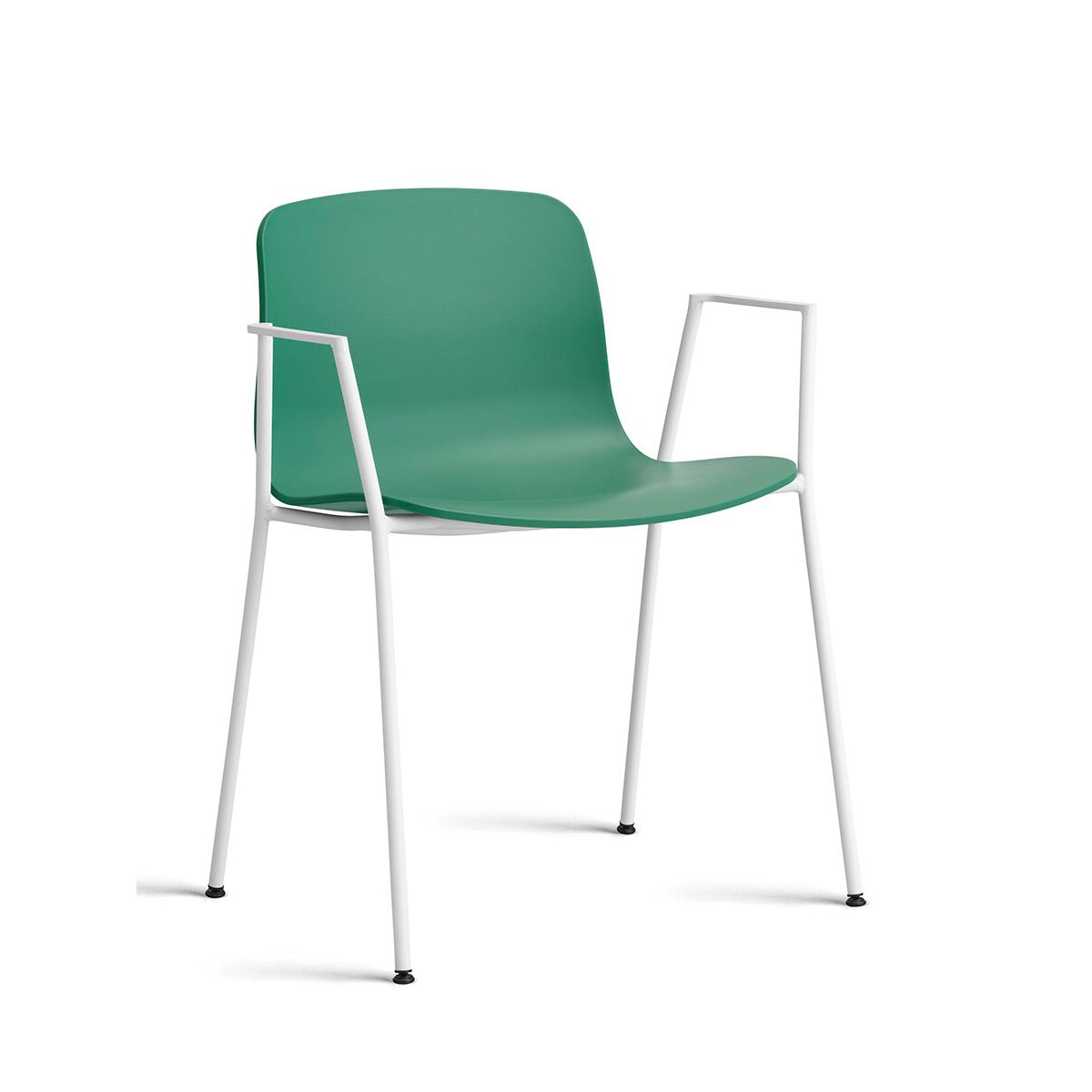 About a Chair AAC 18 fra Hay (Hvid pulverlakeret stål, Teal Green)