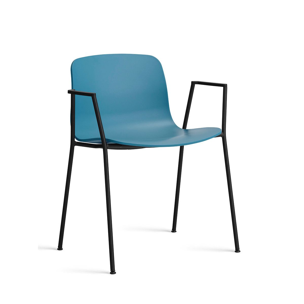 About a Chair AAC 18 fra Hay (Sort pulverlakeret stål, Azure Blue)