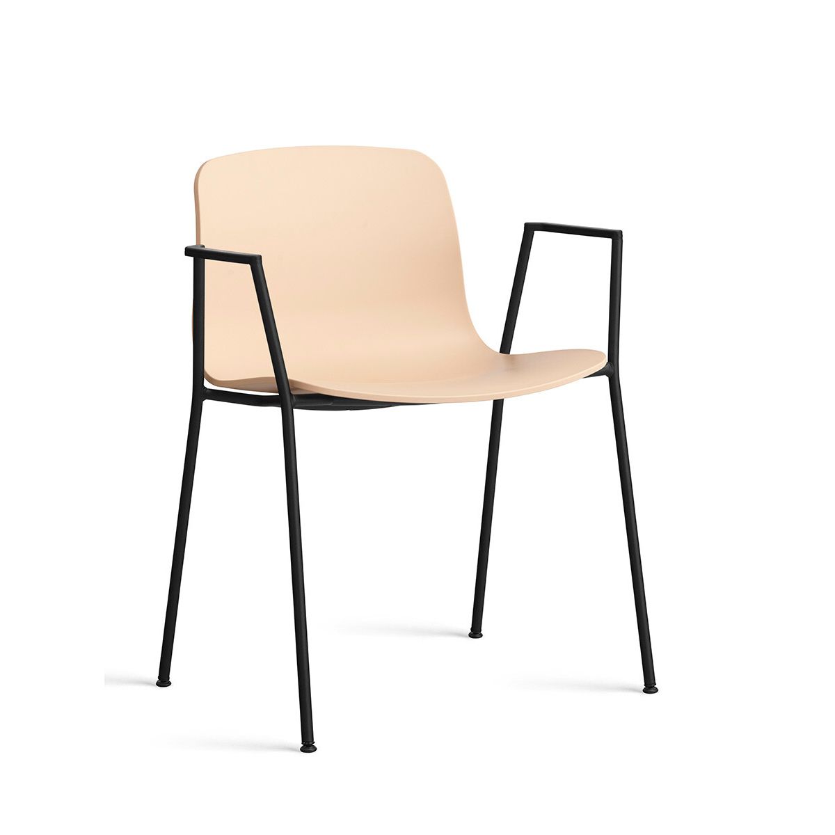 About a Chair AAC 18 fra Hay (Sort pulverlakeret stål, Pale Peach)