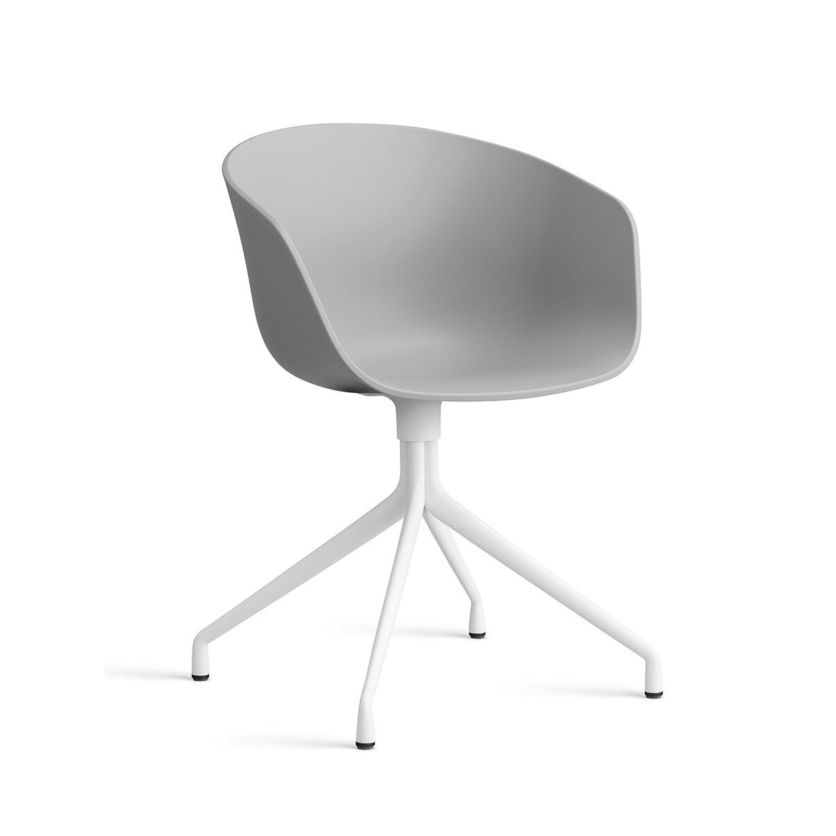 About a Chair AAC 20 fra Hay (Concrete grey, Hvid pulverlakeret aluminium)