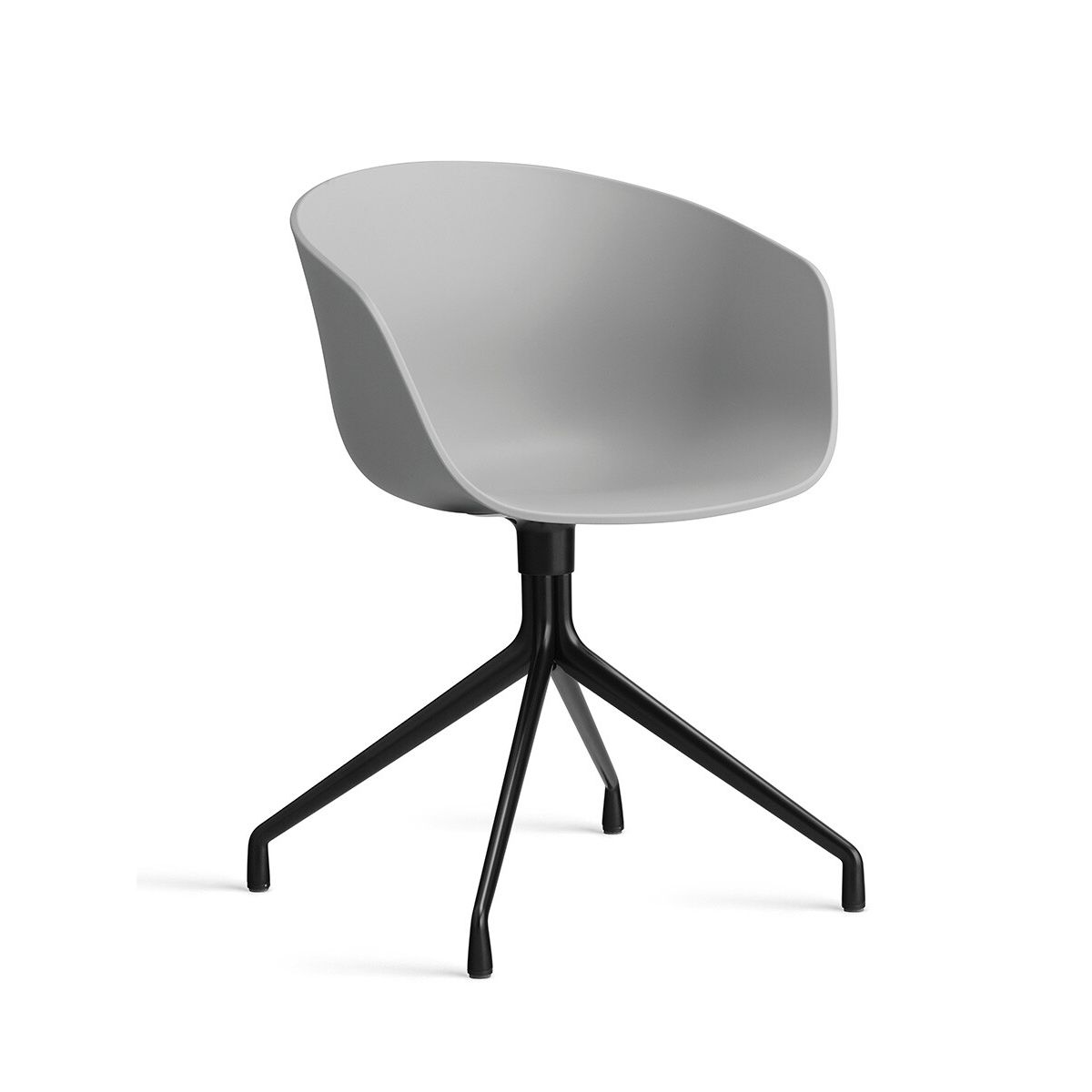 About a Chair AAC 20 fra Hay (Concrete grey, Sort pulverlakeret aluminum)