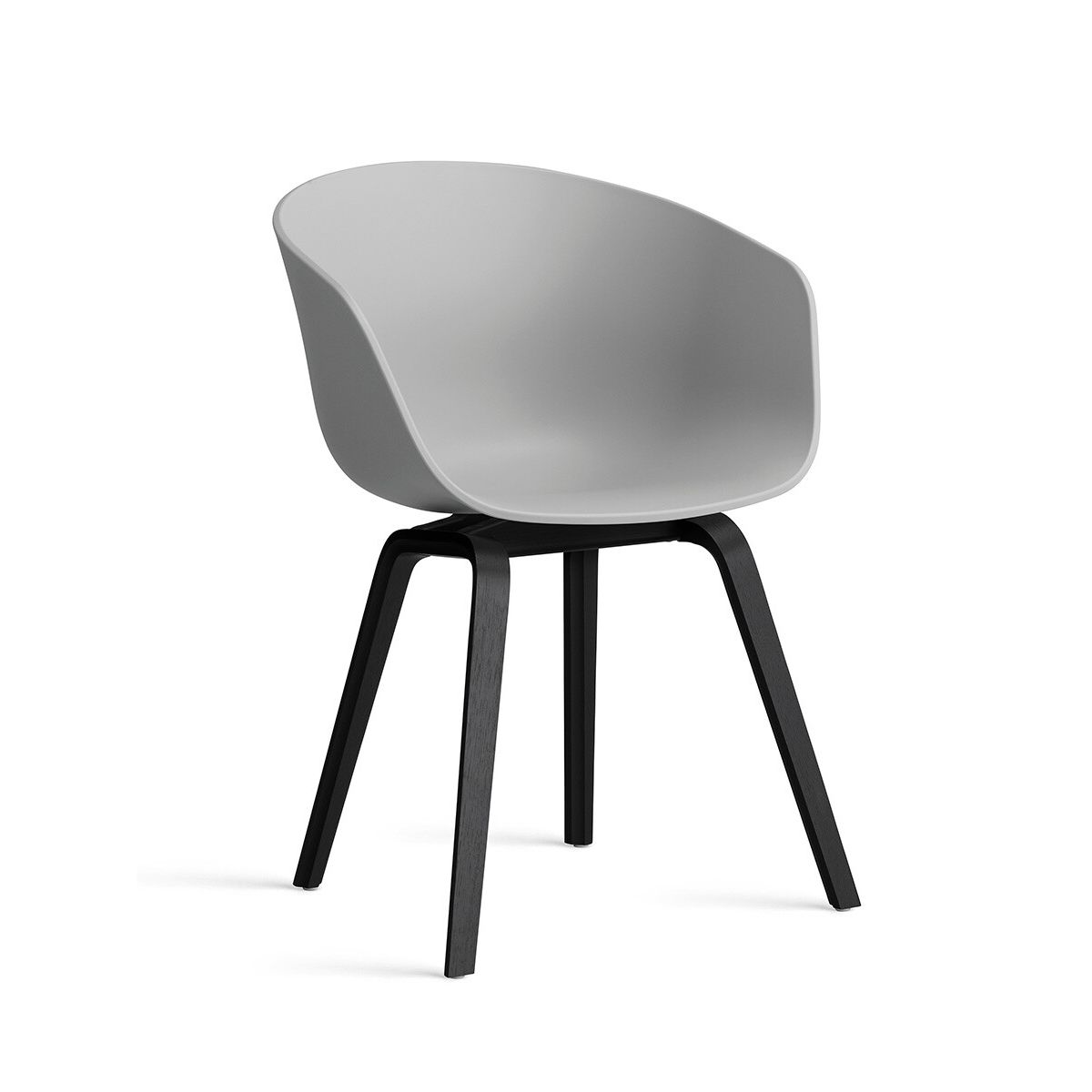 About a Chair AAC 22 fra Hay (Concrete grey, Sortbejdset eg)