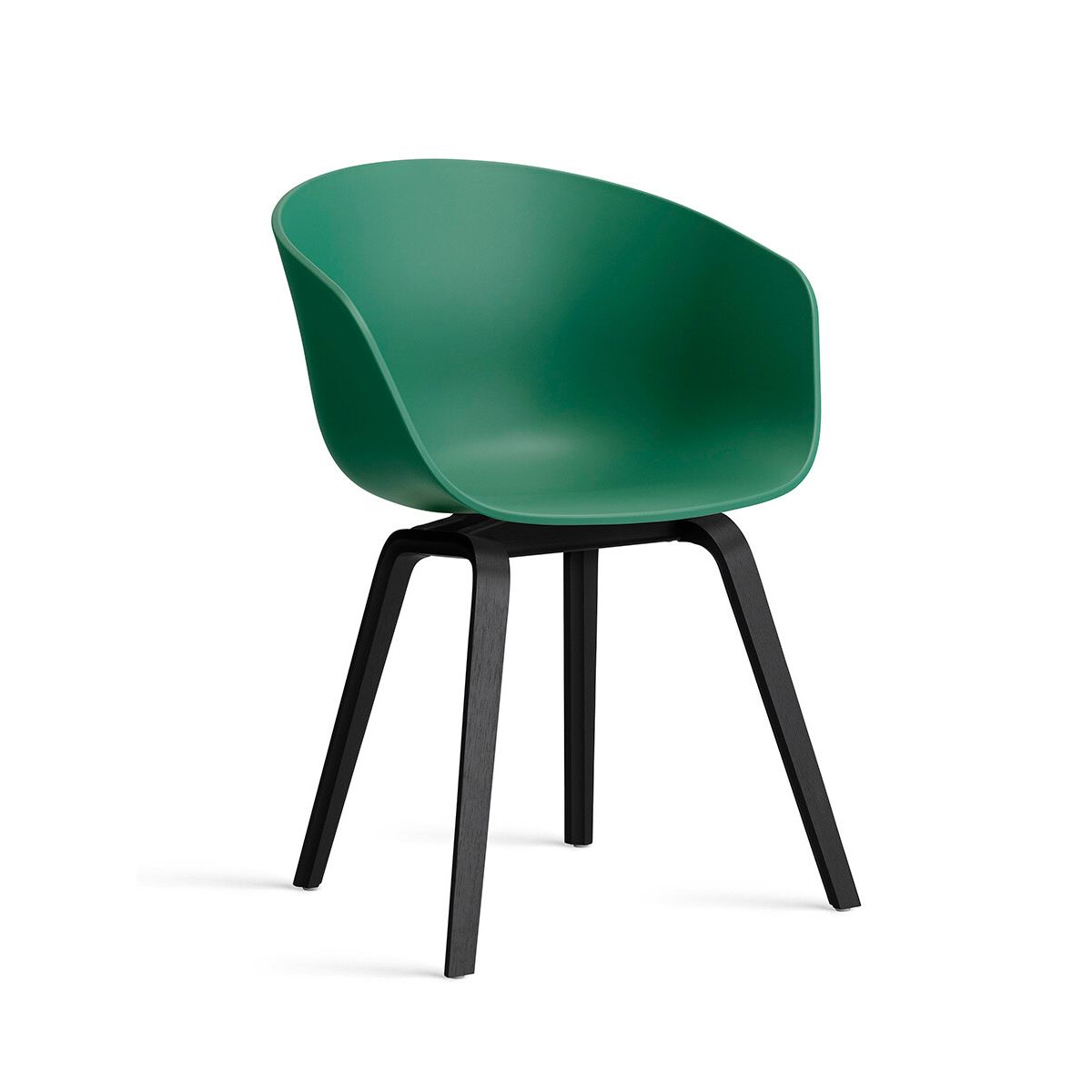 About a Chair AAC 22 fra Hay (Teal Green, Sortbejdset eg)