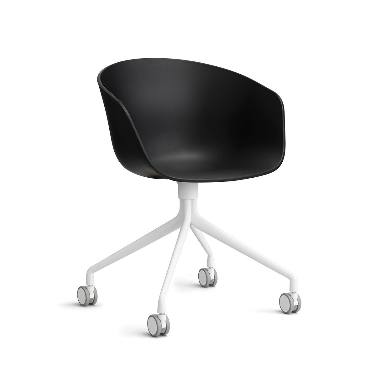 About a Chair AAC 24 fra Hay (Black, Hvid pulverlakeret aluminium)