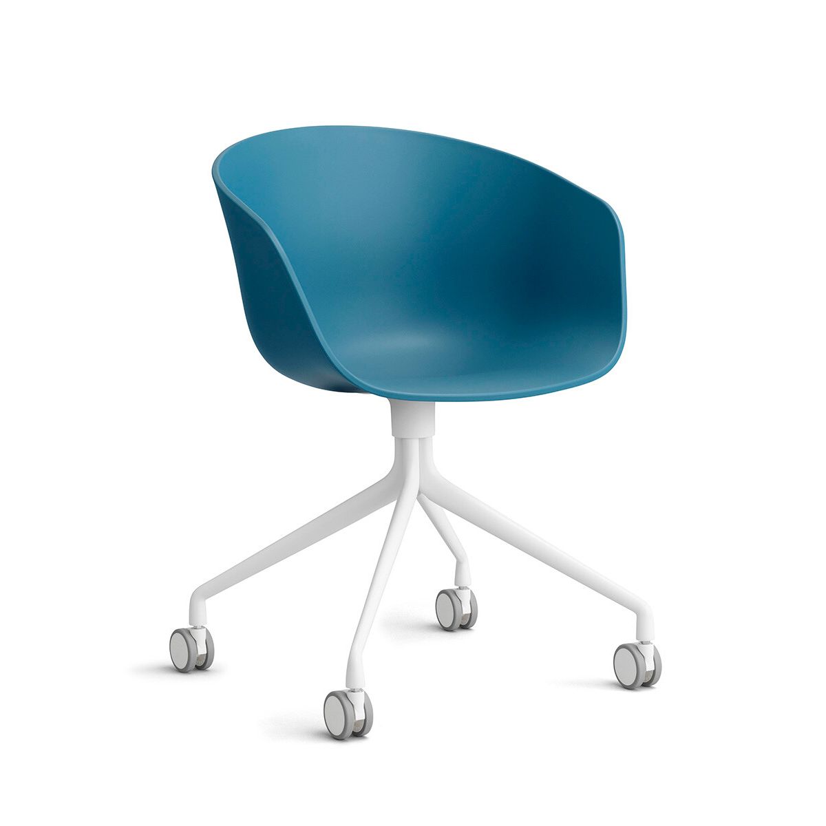 About a Chair AAC 24 fra Hay (Hvid pulverlakeret aluminium, Azure Blue)